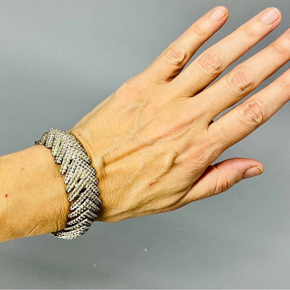Vintage Taxco Sterling Silver D’Molina Cayman / Crocodile Bracelet Mexico - Picture 12 of 16